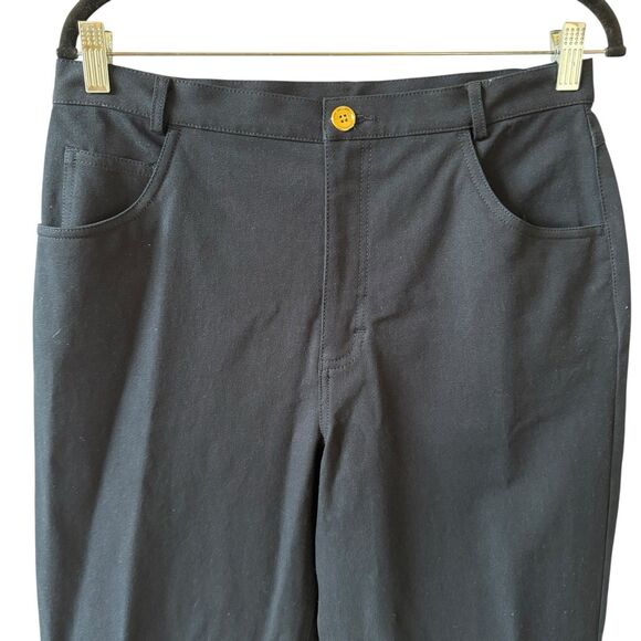 DONCASTER SIGNATURE PANTS NWT COTTON BLD 5 POCKET RELAXED CASUAL OFFICE NAVY 12 - Picture 3 of 11